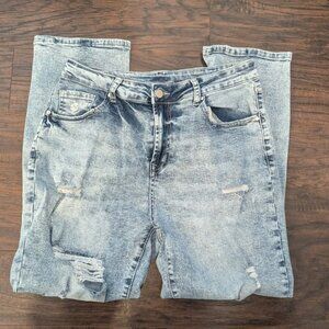 *3/$25* Women's Distressed Light Acid Wash Stretch Jeans - Size 12